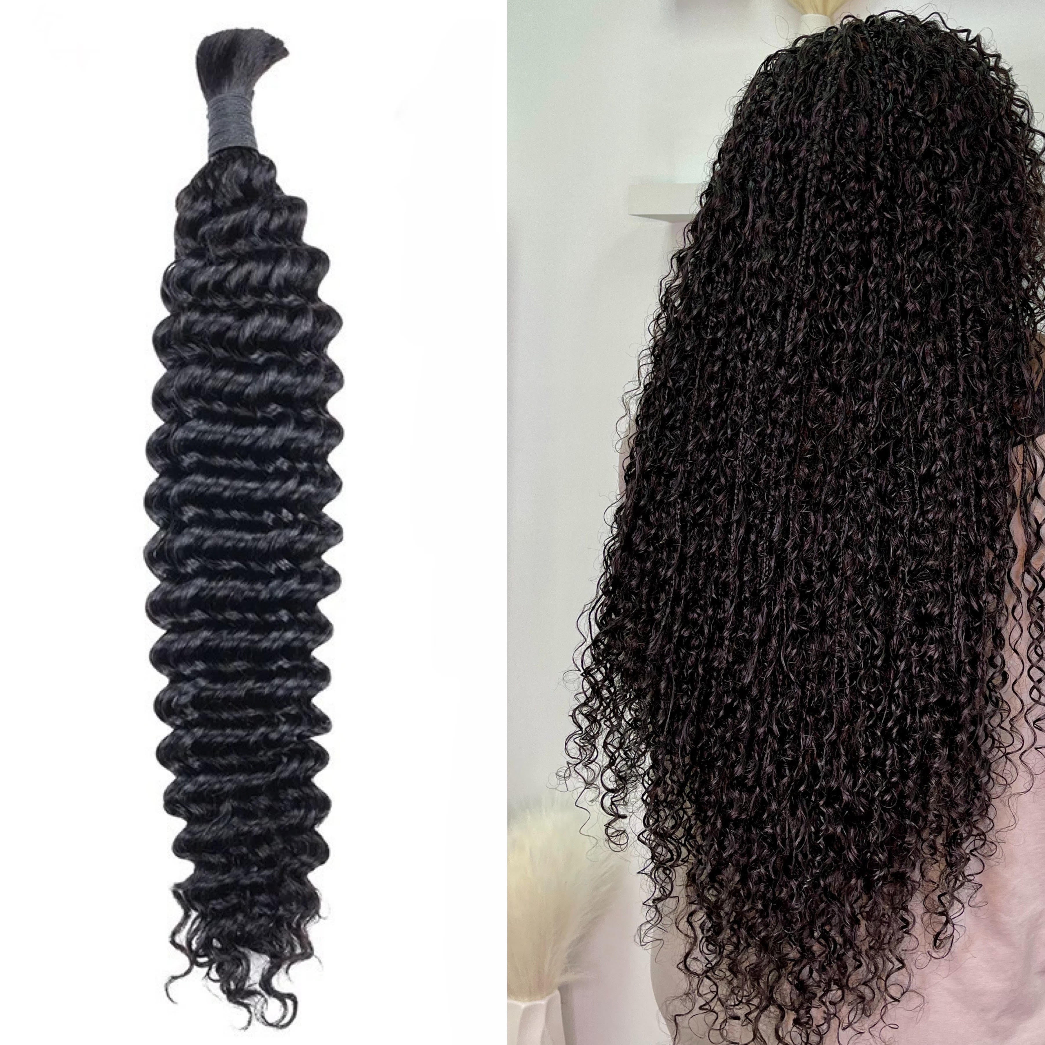 Human Hair Deep Wave Extensions 18-22 Inch Unprocessed Virgin Bundles Brazilian Virgin Deep Wave Hair Bundles - 100% Unprocessed  main image 3