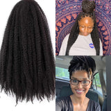 3Packs Marley Hair Afro Kinky Crochet Hair 18 Inch Long Marley Twist Braids