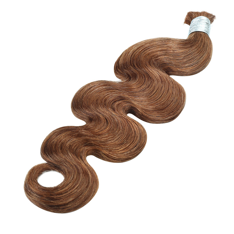 1 BUNDLE - 100% Unprocessed Virgin Natural Body Wave’ La Bulk Braiding Human Hair Curls (18-26 Inch)