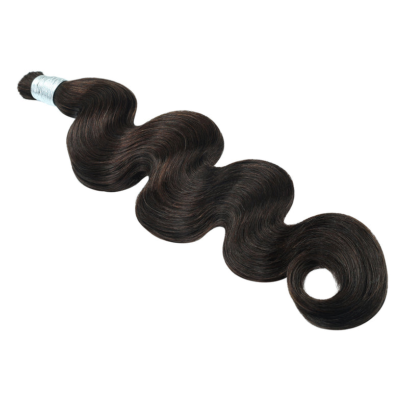 1 BUNDLE - 100% Unprocessed Virgin Natural Body Wave’ La Bulk Braiding Human Hair Curls (18-26 Inch)