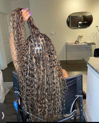 Small MidBack Knotless Goddess Braids