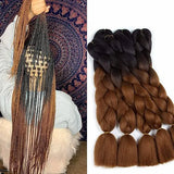 OMBRE30 Synthetic Braiding Hair 5 Packs Hair Extensions 24 Inches
