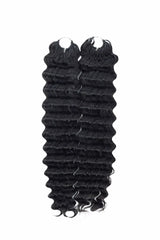 1 Bundle – Miracle Knot Virgin Deep Wave Crochet Human Hair for Boho & Goddess Braids (16"–22")