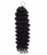 1 Bundle – Miracle Knot Virgin Deep Wave Crochet Human Hair for Boho & Goddess Braids (16"–22")
