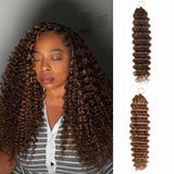 1 Bundle – Miracle Knot Virgin Deep Wave Crochet Human Hair for Boho & Goddess Braids (16"–22")
