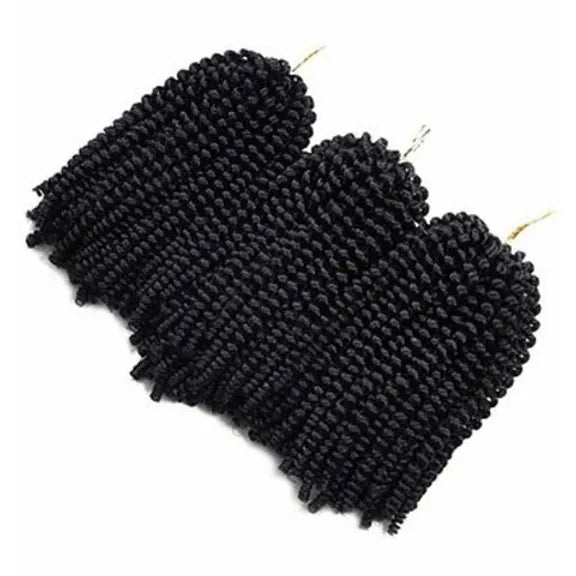 Spring Twist 3 Bundles Crochet Braids Synthetic Hair 8 Inch Jumbo Braiding Hair