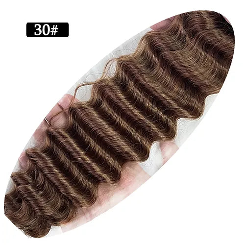 1 BUNDLE DEEP WAVE BULK Human Remy Hair Goddess Curls (18-24Inch)